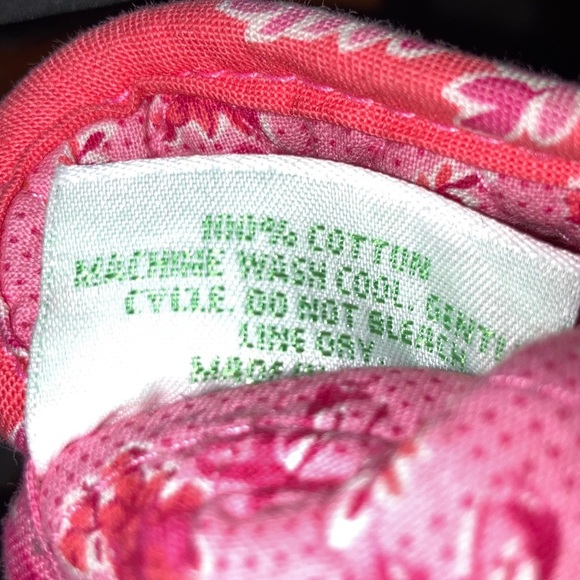 3 Vera Bradley eyeglass case blue pink orange Zipper bag green patches cotton - Picture 9 of 13